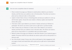 ChatGPT helps to prepare social media post
